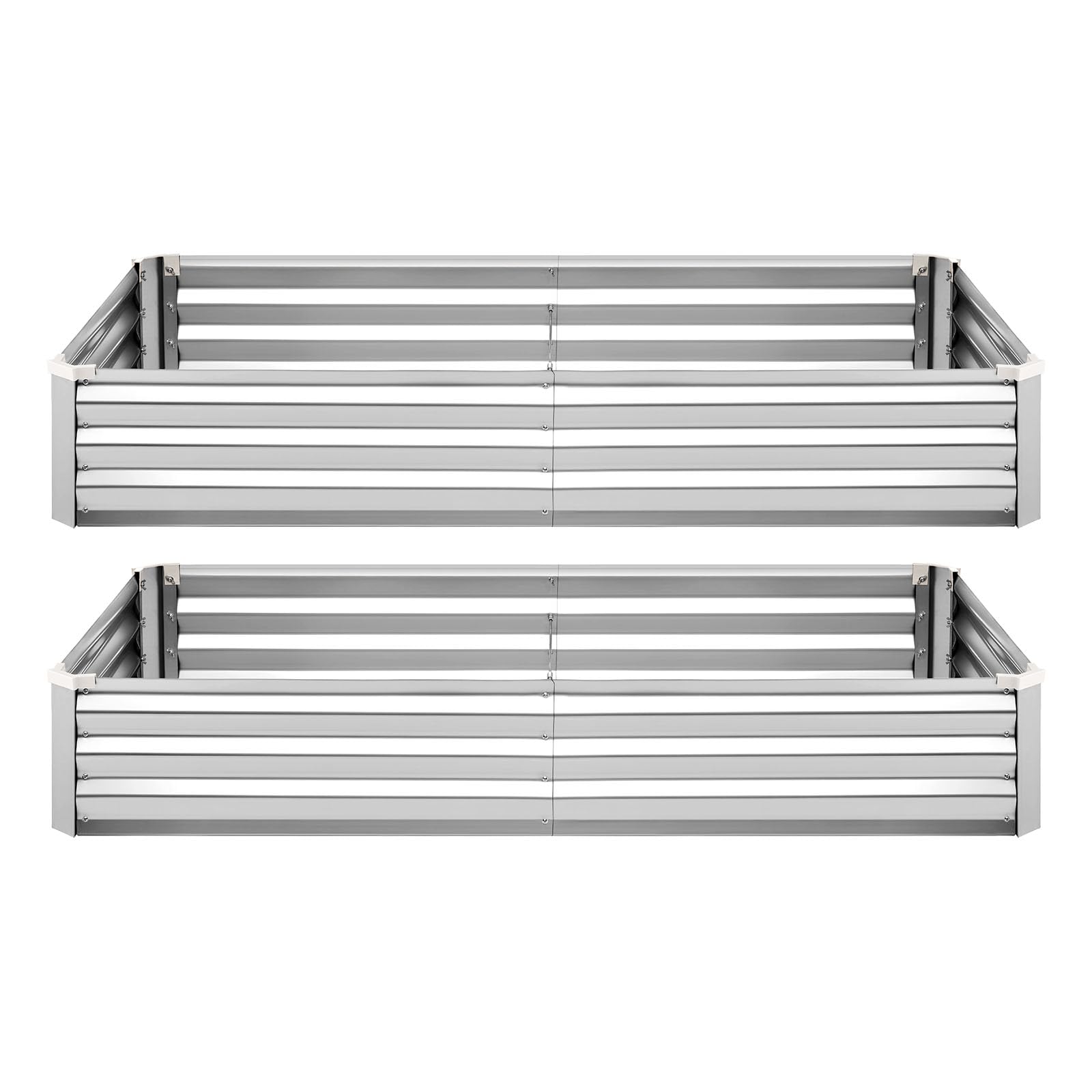VEVOR Podwyższona grządka metalowa, 2 sztuki, 180 x 90 x 30 cm, prostokątna grządka ogrodowa, zestaw do użytku na zewnątrz, grządka na warzywa w rękawiczkach, rabatka kwiatowa, bez podłoża, grządka na