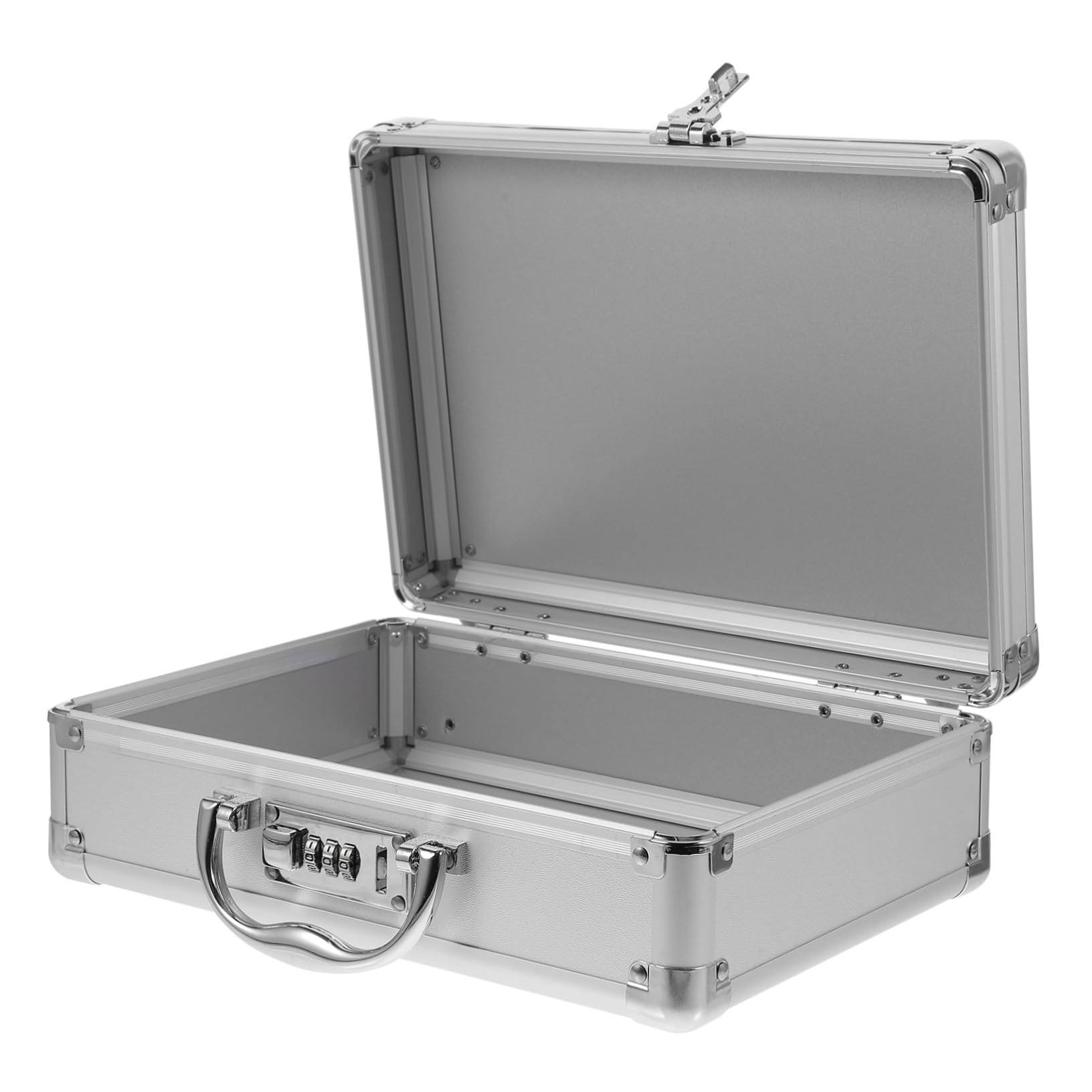 Malette Rigide Outil Aluminium avec Serrure à Code Mallette Portable à Poignée Caisse de Rangement Multifonction pour Outils et Accessoires Valise Compacte pour Usage Intérieur et