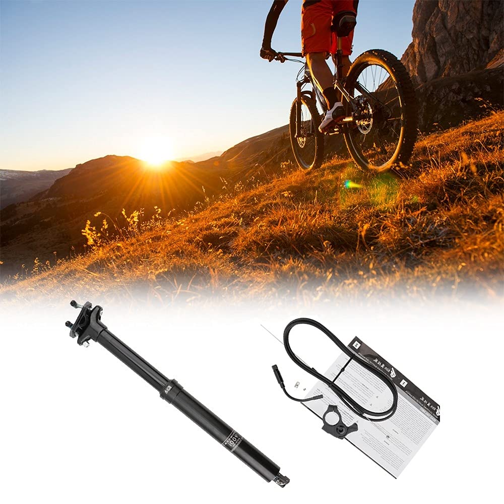 Fahrrad Dropper Sattelstütze, 30,9/31,6mm MTB Hydraulische Erwachsene Teleskopsattelstütze, Interne Zugführung Dropper Post für E-Bike/Rennrad, 100/125 mm Federweg, 395mm /345mm Längen