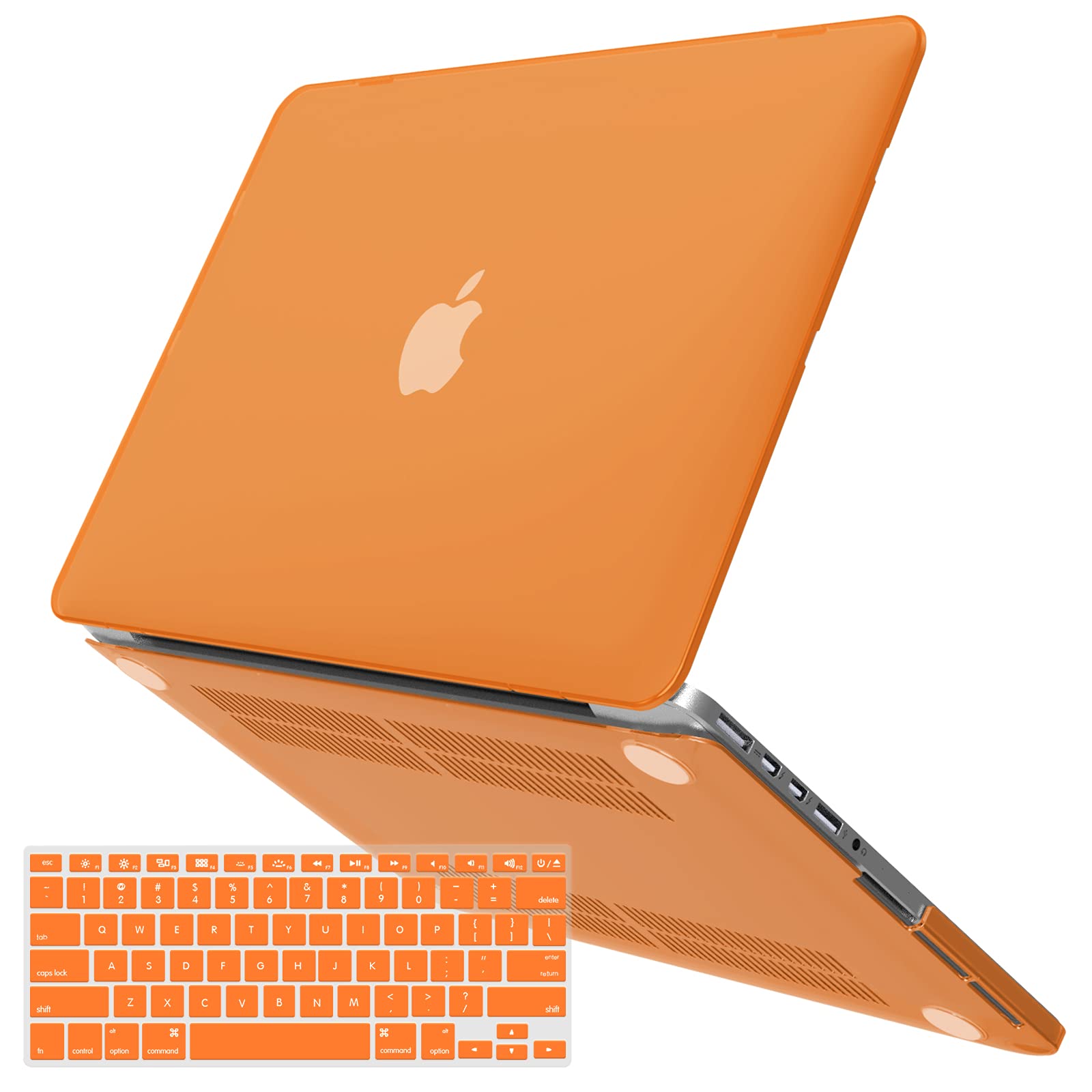 IBENZER Compatible with MacBook Pro 13 Inch Case 2015 2014 2013 end 2012 A1502 A1425, Hard Shell Case with Keyboard Cover for Old Version Apple Mac Pro Retina 13, Orange, R13OR+1