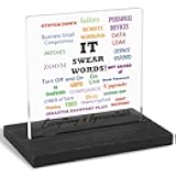 Motivational Office Gifts for Programmer, Positive Affirmation Gifts for Programmer, Modern Transparent Acrylic Desk Plaque with Funny Quotes, 10 x 10 x 1.5 cm,XXY83
