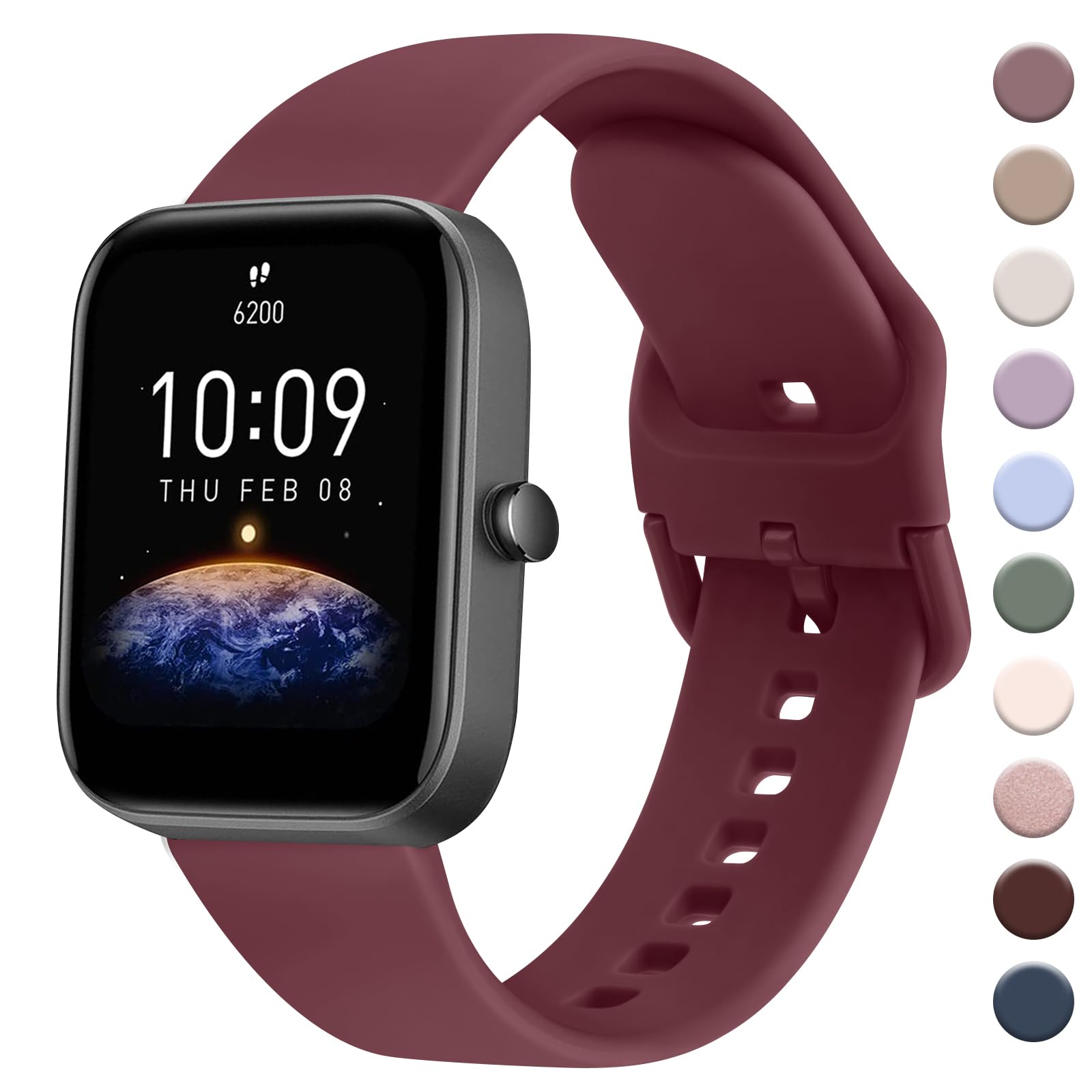 AK Band for Amazfit GTS 4 / GTS 4 Mini / GTS 3 / GTS 2 / GTS 2e / GTS 2 mini / GTS / GTR mini Bands, 20mm Soft Replacement Sport Strap for Amazfit Bip