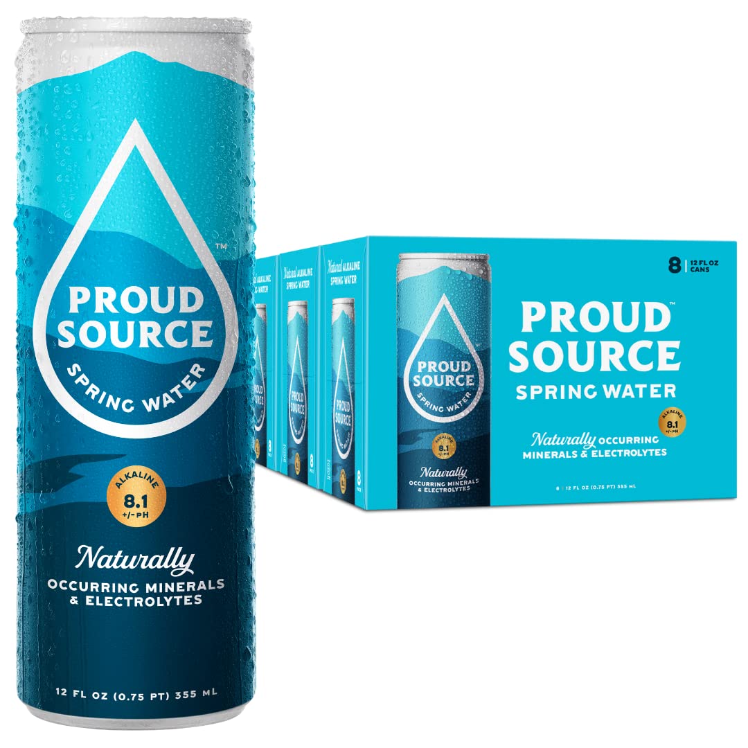 Alkaline Spring Natural Minerals + Electrolytes, Infinitely Recyclable Aluminum, BPA-Free (24 pack 12 oz Cans)