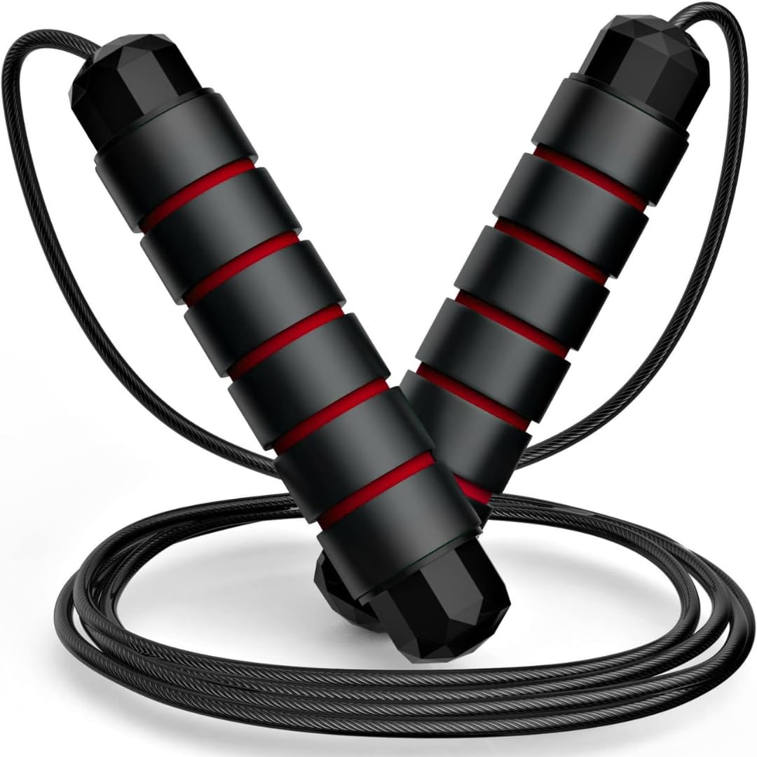 ABB INITIO GYM Skipping Rope Men and women and Children Exercise Rope for Exercise Workout & Weight LossTangle Free Jumping Rope for Kids (Red-Black) (B0CPV1637C) Amazon Price History, Amazon Price Tracker