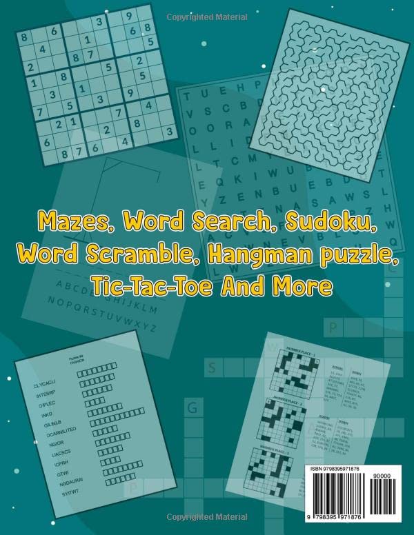 Activity Puzzle Brain Teaser For Kids Ages 8-12 Years Old: Mazes, Word Search, Sudoku, Words Scramble, Hangman puzzle, Tic-Tac-Toe and More 2 61q+y7LK8wL