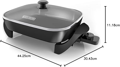 Miniatura 12 de Black & Decker sartén eléctrico, 12" x 15", Negro