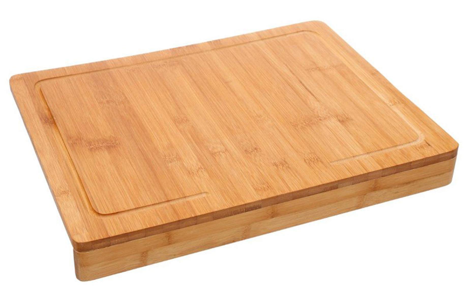 PEGANE Planche à découper avec Rebord en Bambou Coloris Naturel - Dim : L. 45 x l. 34,5 cm