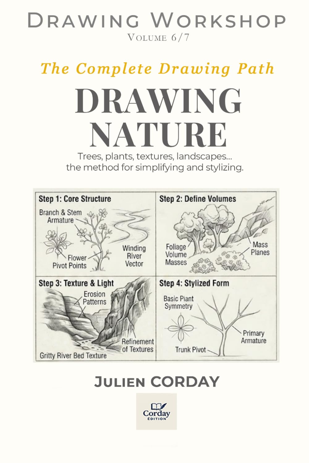 DRAWING NATURE: Trees, plants, textures, landscapes… the method for simplifying and stylizing. (Drawing Workshop)