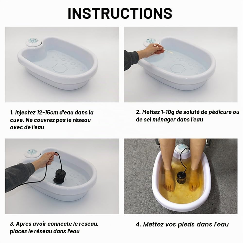 Ionic Foot Spa at Home Detox and Cleanse, 2.0 Ionic Foot Spa Detox, Machine de désintoxication ionique professionnelle pour les pieds, désintoxication corporelle détendue et soulagée, augmente