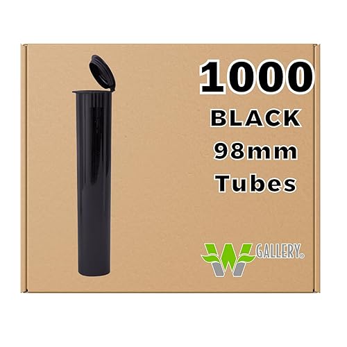 W Gallery 1000 tubos negros de tapa abierta de 3.858 in, recipientes herméticos a prueba de olores, botellas recetadas de plástico de grado médico