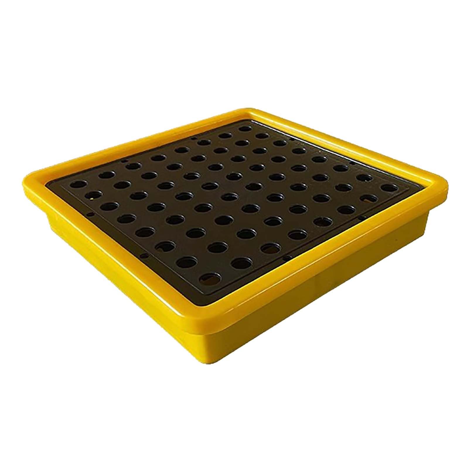 Pallet for sversamenti in HDPE for fusti di petrolio e liquidi | Dimensioni multiple for fusti di petrolio e liquidi: magazzino, officina, produzione, laboratorio(340x340x65mm)