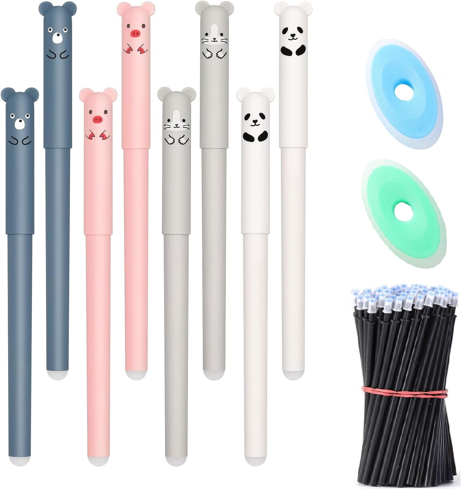 NSXIN Erasable Gel Ink Pens 0.35mm Rollerball Pens, 8