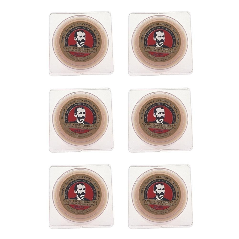 Col. Conk World's Famous Shaving Soap, Bay Rum 2.25 Oz (Pack of 6)