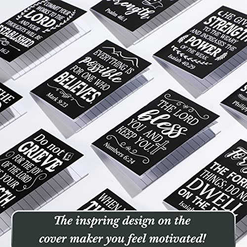 48 Pack Bible Verse Notebook Religious Motivational Notepads Small Pocket Journal Inspirational Notepads Christian Scripture Notebooks For Office School Travel Supplies, 3.5 X 5 Inch #TOP4