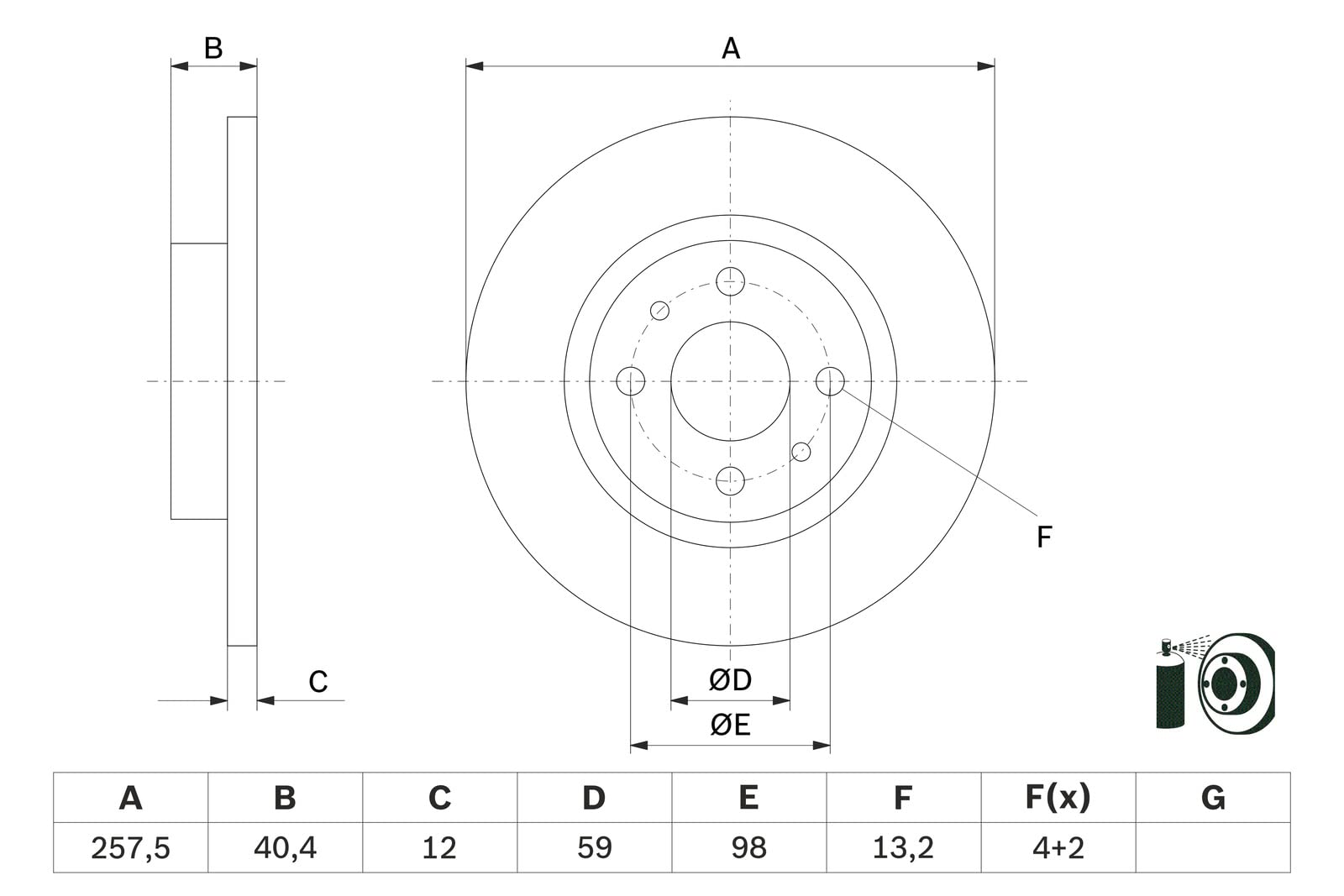 Bosch BD2697 Tarcze hamulcowe - Oś przednia - Certyfikat ECE-R90-1 zestaw 2 tarcz