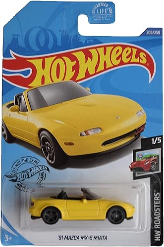Hot Wheels Mazda MX-5 Miata '91, amarillo 208250 Roadsters 15 disponible en Yaxa Venezuela
