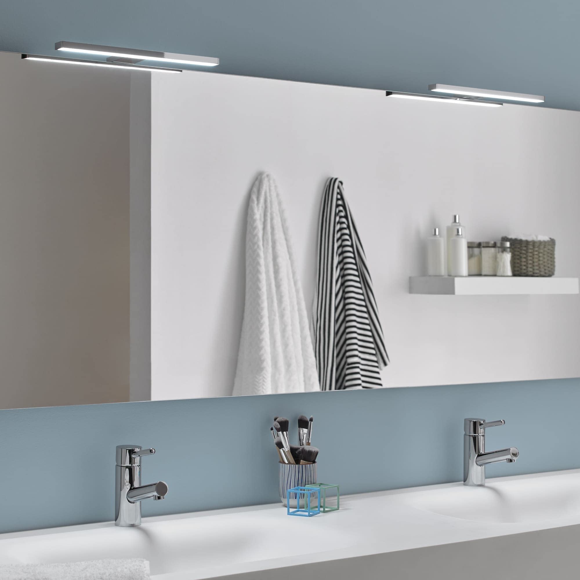 wonderlamp Celia Aplique de Pared LED, Cromo, 7W