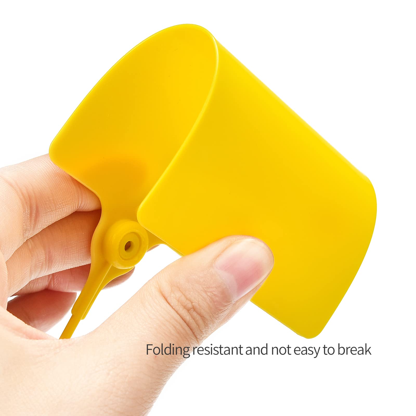 Lzbignun 100 Plastic Label Tags, Waterproof Shipping Tags with Zip Tie Security Seals, Large Blank Labels, Writable, Hanging - Image 3