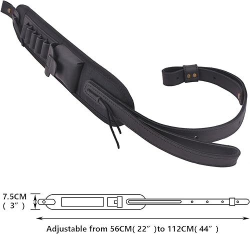 Miniatura 5 de Soporte de munición de cuero para rifle de caza para 3030 .357 .45 .45-70 .22 12GA 20GA