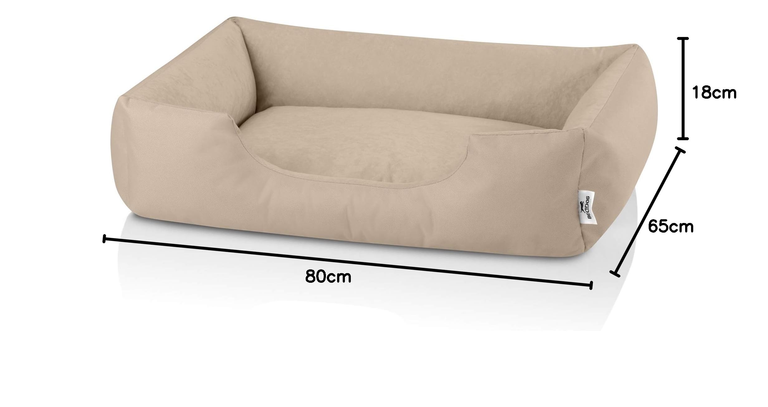 BedDog Zara Cama para Perros Cojín para Perros con Funda Desmontable Lavable, Cesta para Perros Sofá Perros para Perros Medianos L