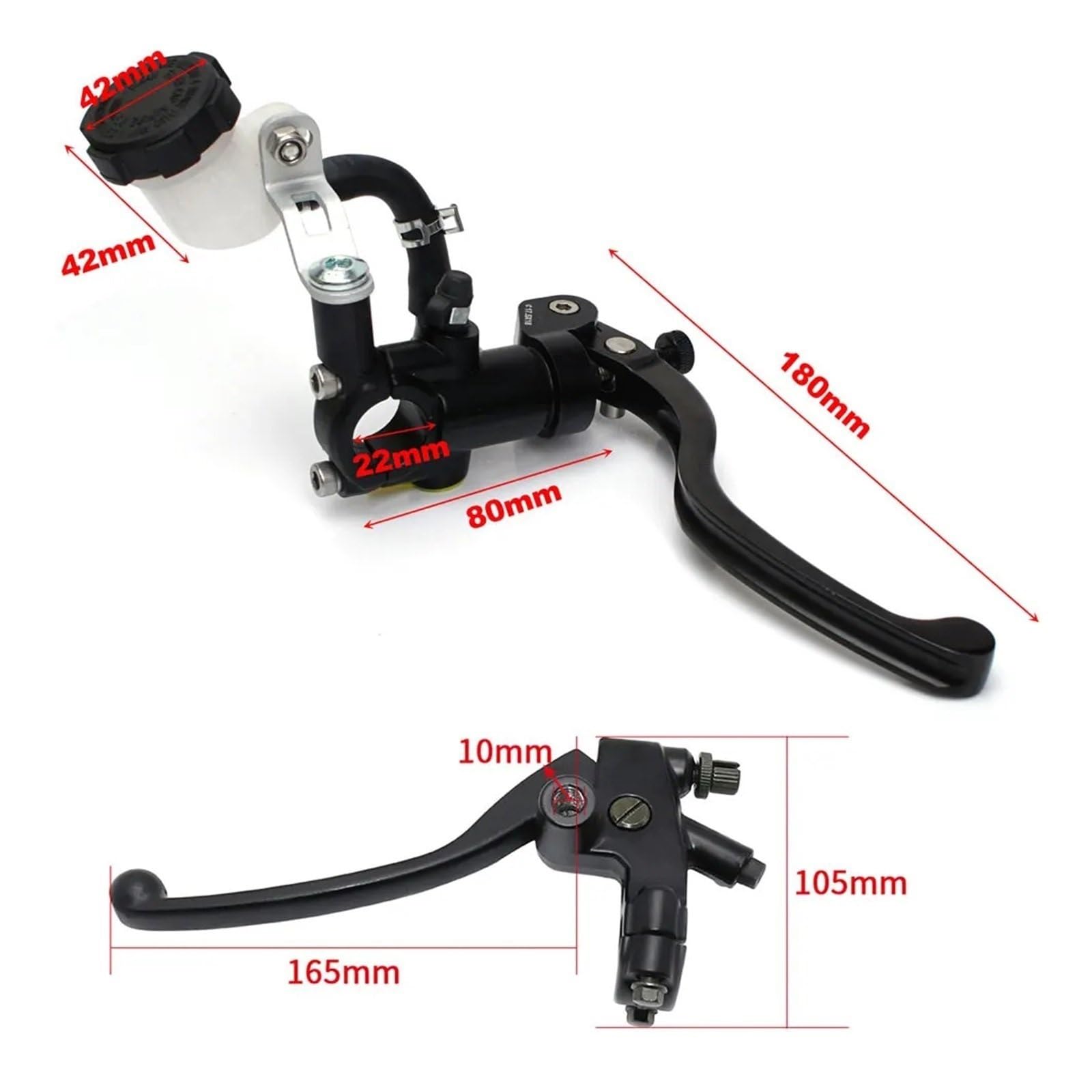 Leva frizione freno 17.5 RCS Freno per moto per cilindro principale frizione pompa freno radiale 22 mm per Honda(1 pair)