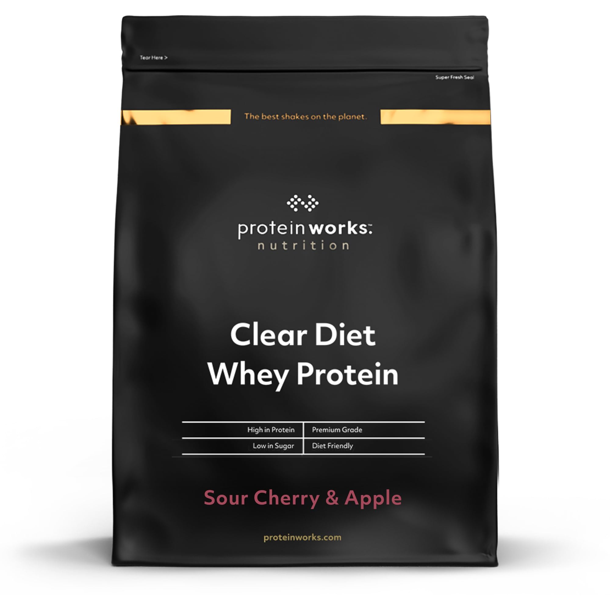 Protein Works - Clear Diet Whey Protein Isolate Powder, Refreshing High Protein Drink, 40 Shakes, Sour Cherry & Apple, 1kgProtein Works - Clear Diet Whey Protein Isolate Pow…