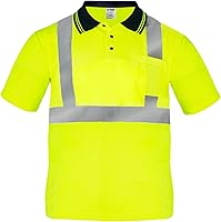 Vista 7 de JORESTECH Polo de seguridad reflectante de alta visibilidad de manga corta compatible con ANSI/ISEA