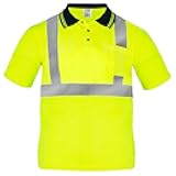 JORESTECH High-Vis Polo Shirt, ANSI Class 2, Safety Workwear, Birdseye Fabric with Reflective Tape