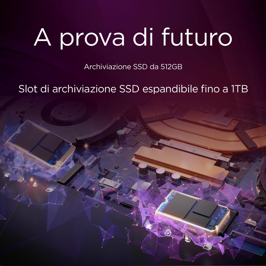 Lenovo IdeaPad Slim 3 Notebook Copilot+ PC 15,3” (1920x1200), Snapdragon X X1-26-100, RAM 16 GB, 512 GB SSD, Grafica Integrata, WiFi 6E, Windows 11 Home - Luna Grey