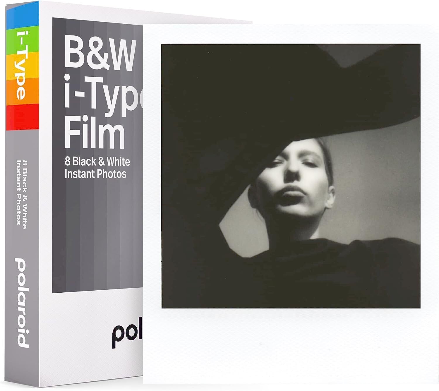 Polaroids - Pellicola istantanea in bianco e nero, confezione da 3, 124 foto, la pellicola B&W funziona con fotocamere Polaroid i-Type, Now, Now+, I-2 e Lab, con panno per la pulizia delle lenti