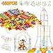 Creative Straw Toys 450Pcs STEM Building Toys Aged for 3 4 5 6 7+ Preschool Kids Constructor Toy Thin Tube Toy DIY Educational Toy Interlocking Plastic Engineering Toys Kit for Boys and Girls Gift