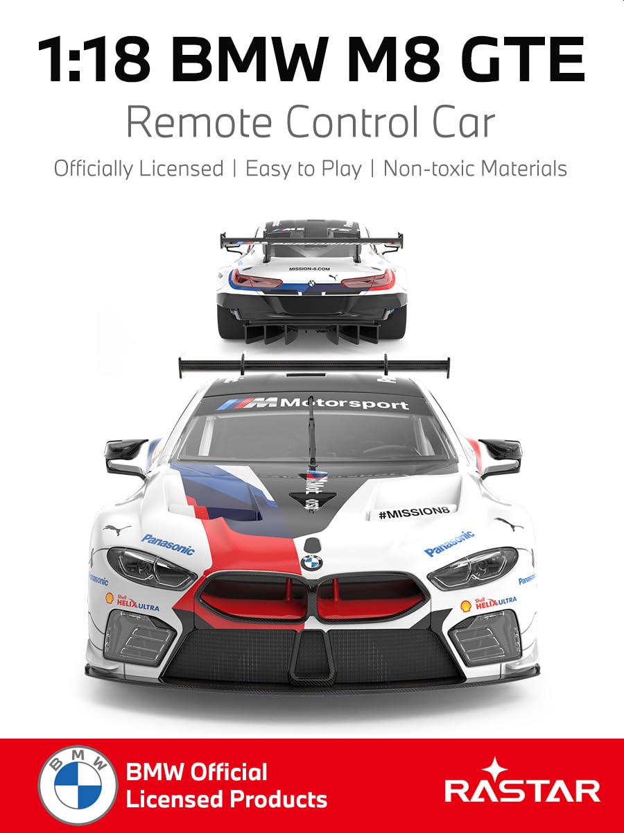 Amazon.com: RASTAR 97200 1/18 BMW M8 GTE Collectible RC Car