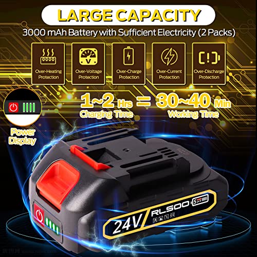 Mini Chainsaw, Rlsoo Upgraded 6 Inch 24V Battery Powered Mini Chainsaw Cordless, Portable Electric Chainsaw With 2 Batteries And 2 Chains, Handheld Rechargeable Chainsaw For Wood Cutting Tree Pruning #TOP6