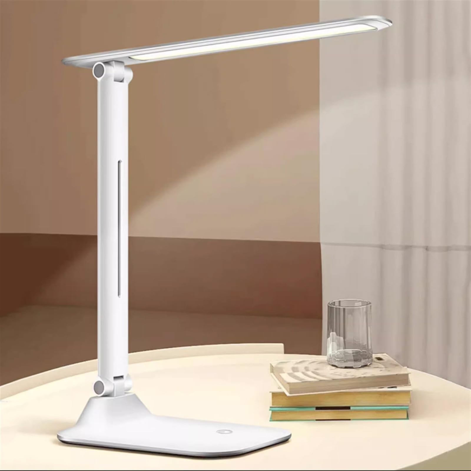Lampa stołowa Lampka do czytania Lampa biurkowa LED z portami USB, lampa biurkowa z ochroną oczu, 3 tryby kolorów, 3 poziomy jasności, składana lampka do czytania do domowego biura Lampa nocna do sypi