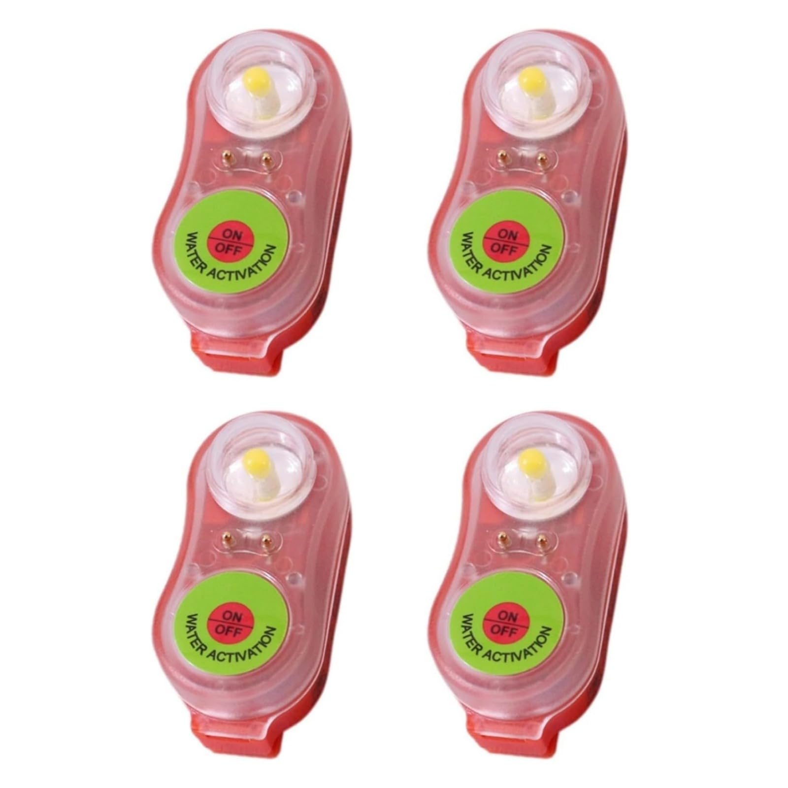 Generico 4 giubbotti di salvataggio, luci a LED, giubbotti di salvataggio lampeggianti per la sopravvivenza in acqua di emergenza