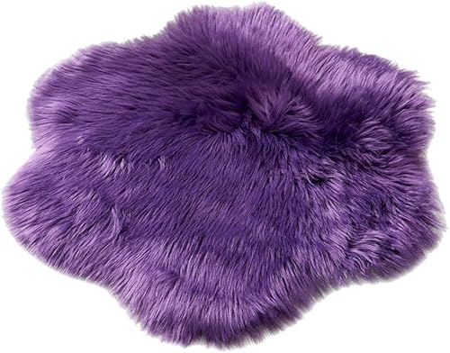 Tapete de lana de oveja sintética para decoración del día de San Valentín antideslizante para dormitorio