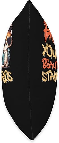 Miniatura 2 de Funny Beauty Standards  Cat Sunglasses  Self-Esteem Throw Pillow, 18x18, Multicolor