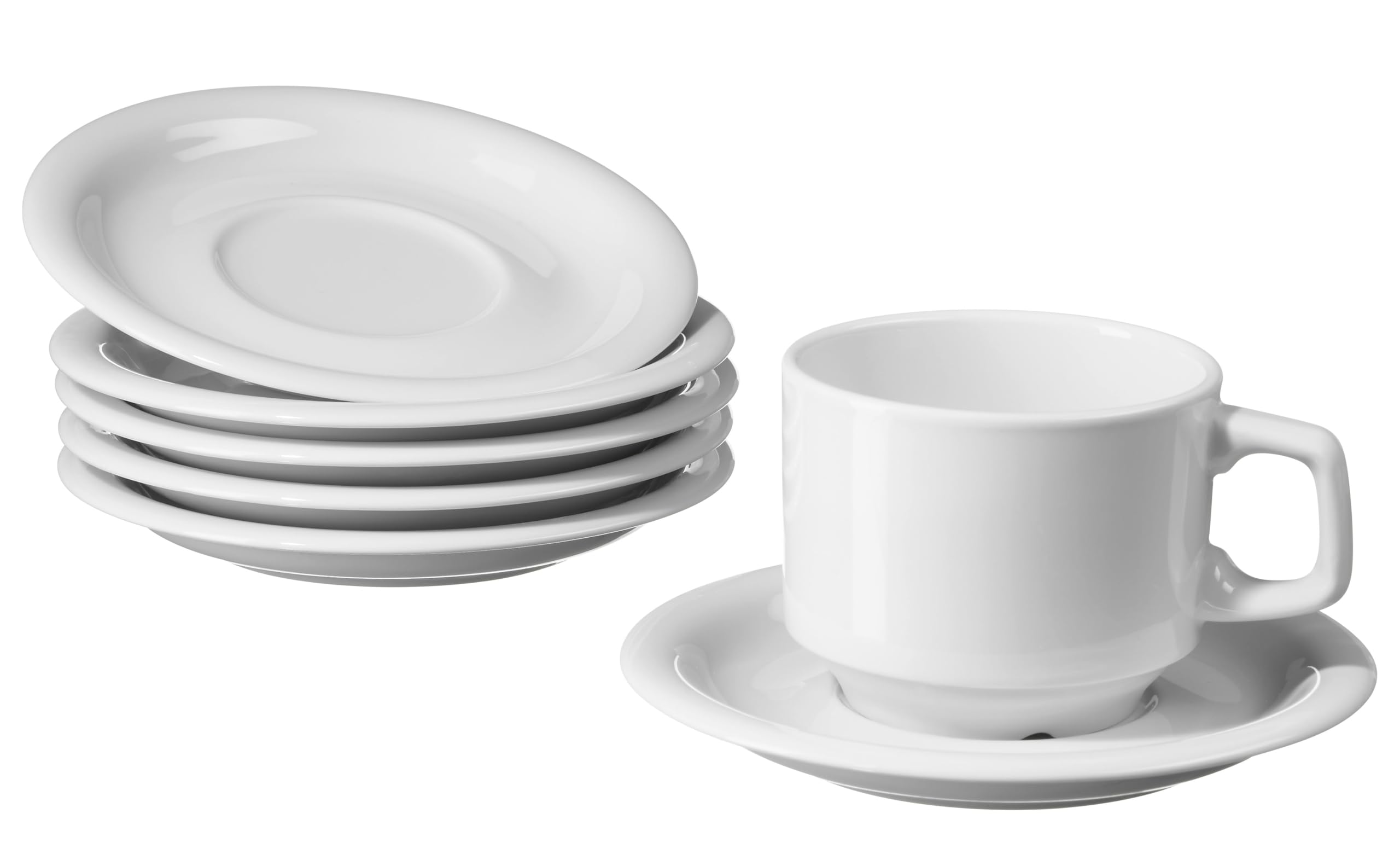 METRO Professional Plato para taza de café Caterer, Porcelana​​, Ø 15.7 cm, 6 unidades