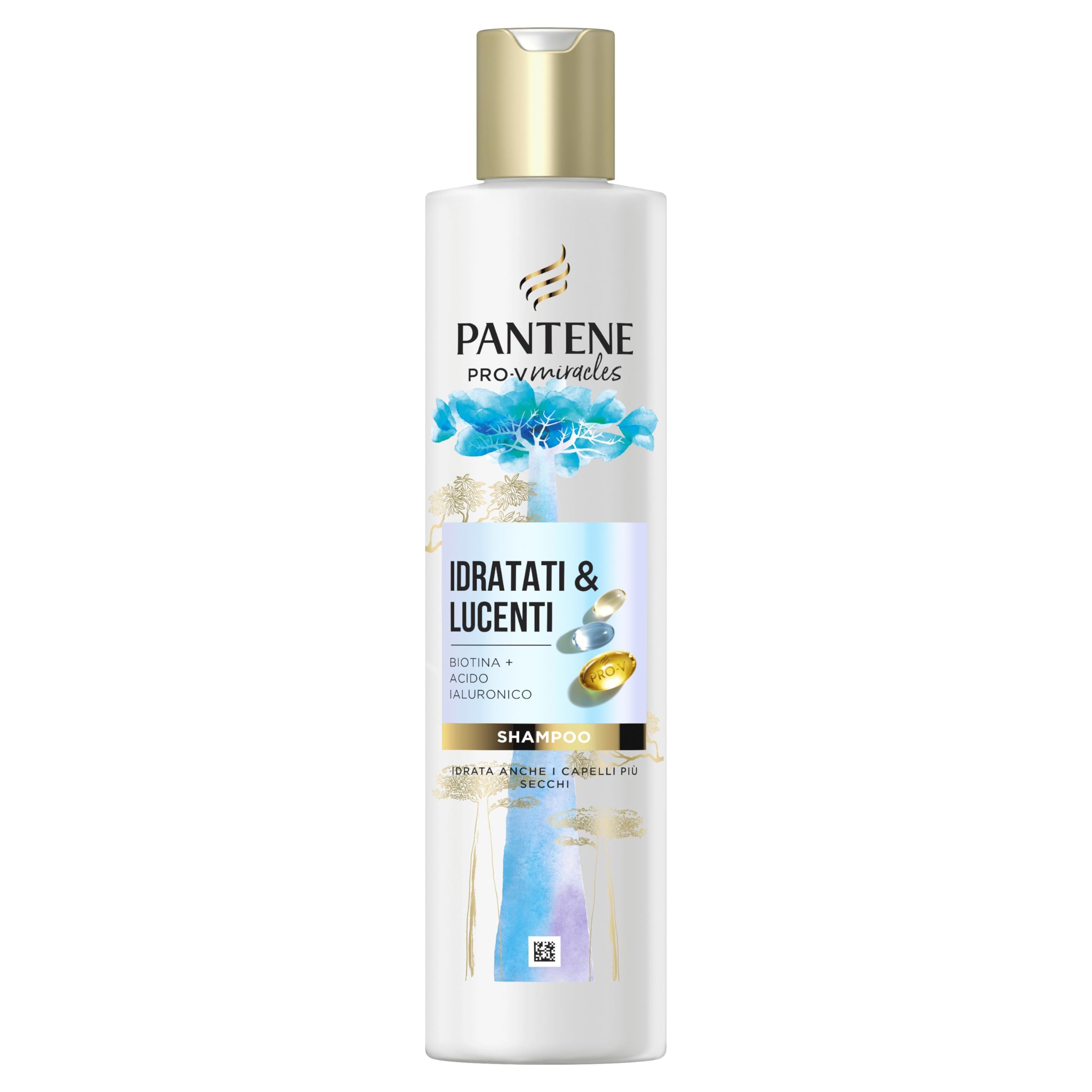 Pantene Pro-V Miracles Idratati & Lucenti Set Regalo per Capelli: 1x Shampoo 250ml, 1x Balsamo 160ml, 1x Maschera 300ml, Trasforma Capelli Secchi e Danneggiati in Morbidi e Lucenti