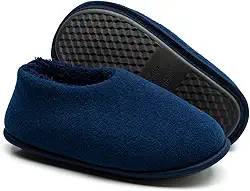 Pantufa Masculina Azul Marinho Com Sola Antiderrapante Sapatilha Peluciada