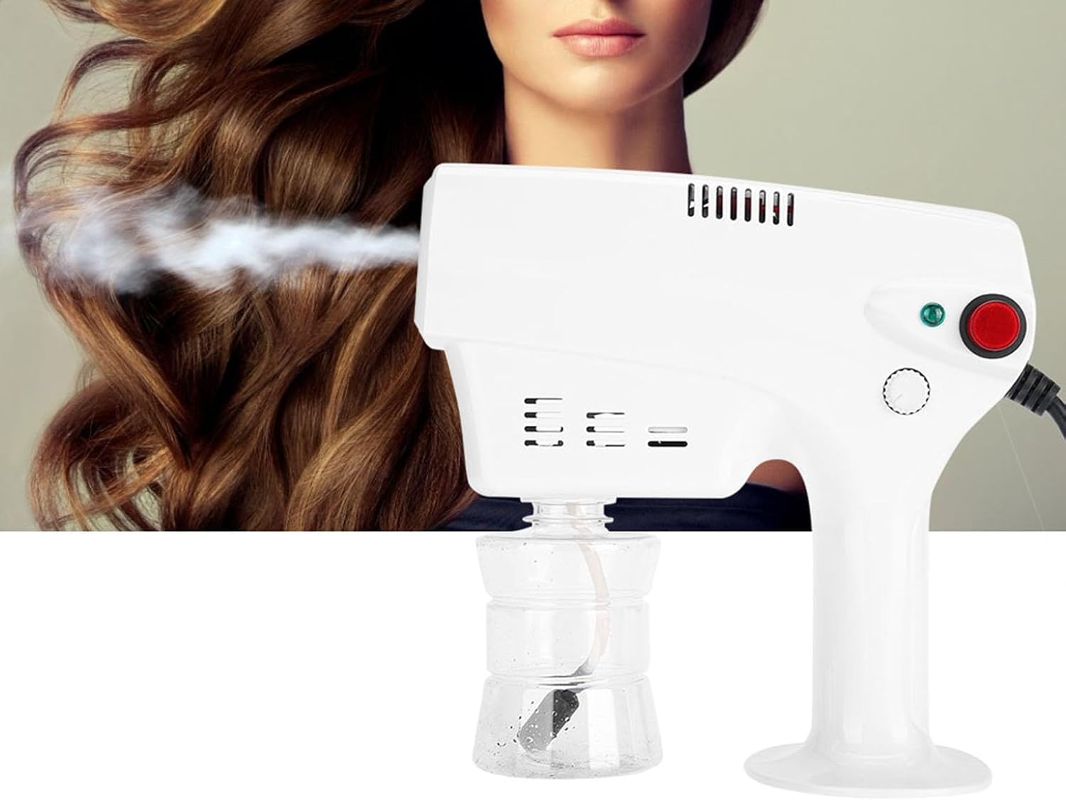 Pongnas Vaporizzatore per capelli, pistola a vapore, 300 ml, multifunzione, umidificatore per la cura dei capelli, strumento per la cura dei capelli (UK)