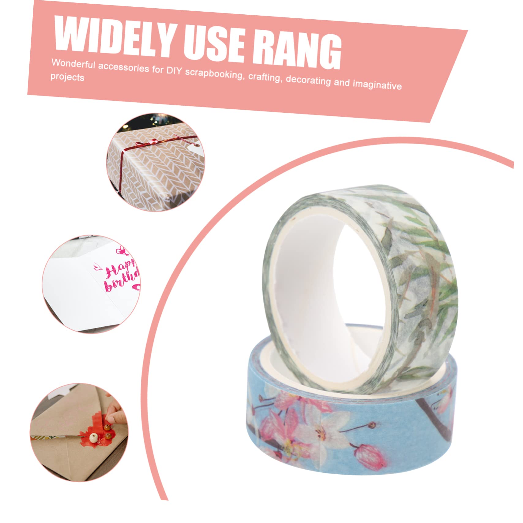 Ciieeo 40rollos Cinta Washi Floral para Scrapbooking y Decoración De Diarios Accesorios para Manualidades Fácil De Usar y Aplicar Superficies