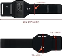 Vista 5 de Soporte de teléfono para correr, rotación de 360° y brazalete deportivo desmontable con soporte para llave para iPhone 16/15/14/13/12/Pro/Pro