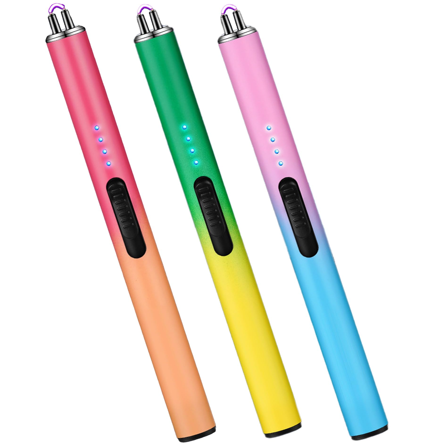 Accendino elettrico ad arco ricaricabile antivento senza fiamma con blocco di sicurezza e cavo dati USB for ricarica rapida. Accendino a candela.(3PC1)