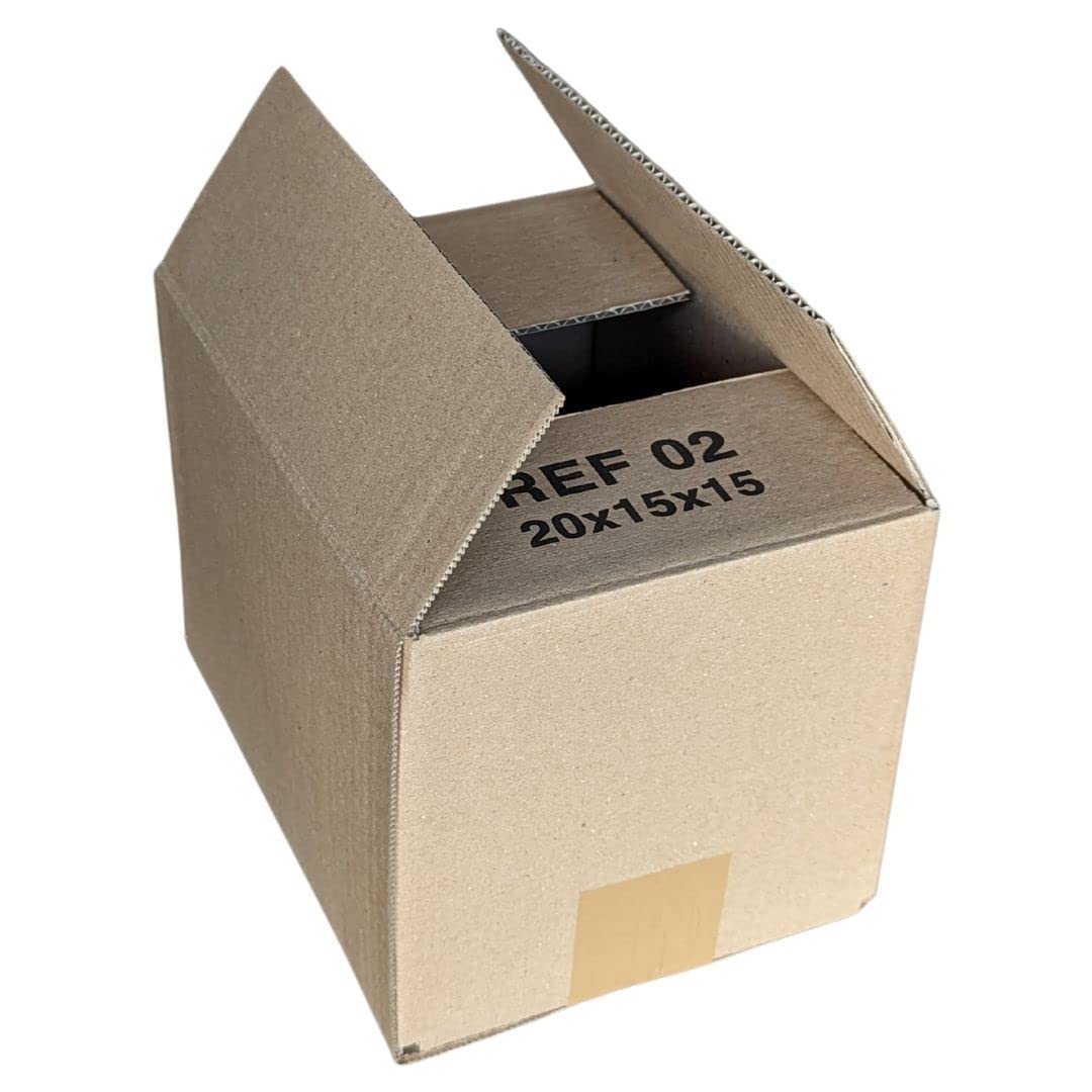 Carton d'expedition Simple Cannelure 20 x 15 x 15 cm Pour vos Petits Envois (50)
