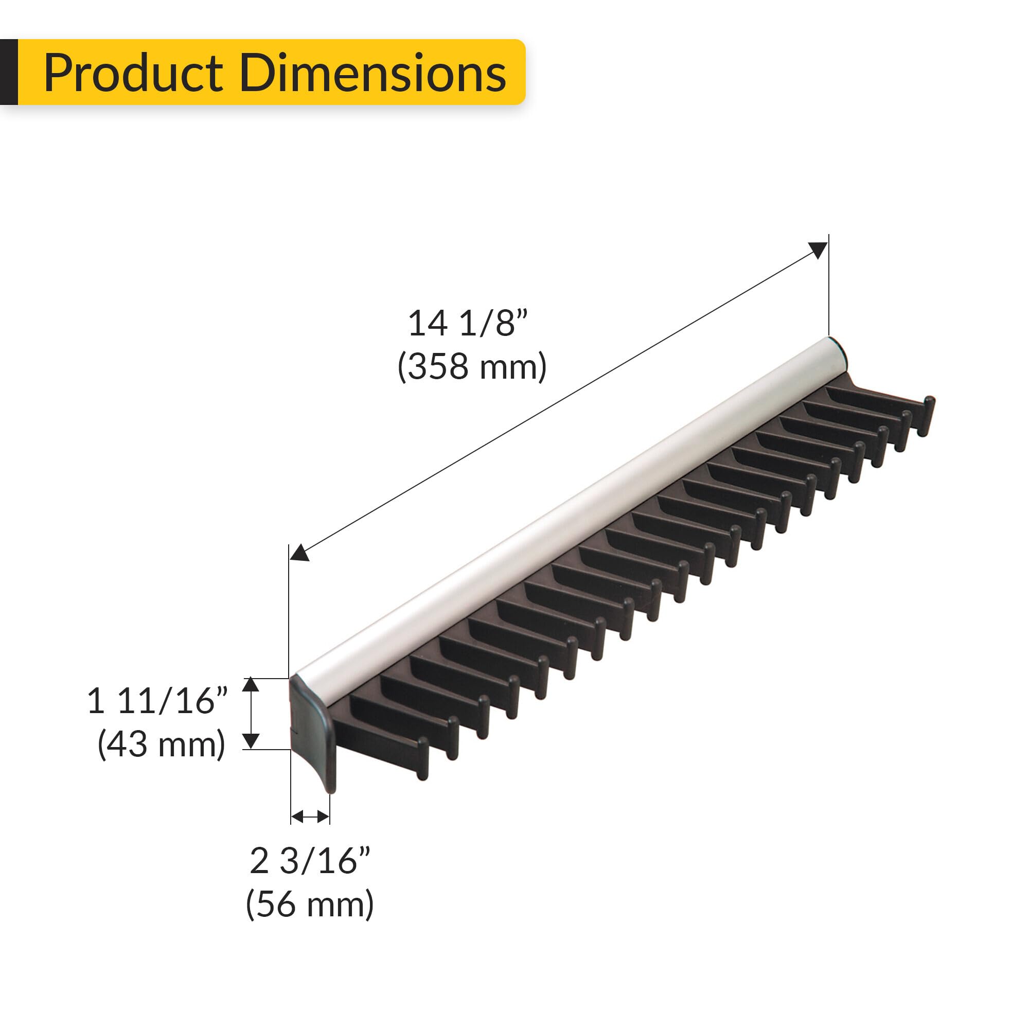 Brixwell QIL1-001 Tie Rack, 20 Hook with 3/4