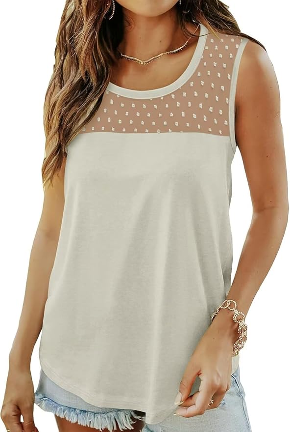 KISSMODA Womens Flora Print Tank Tops Ribbed Summer Shirt Sleeveless Summer Casual Women Blouses(S-3XL)