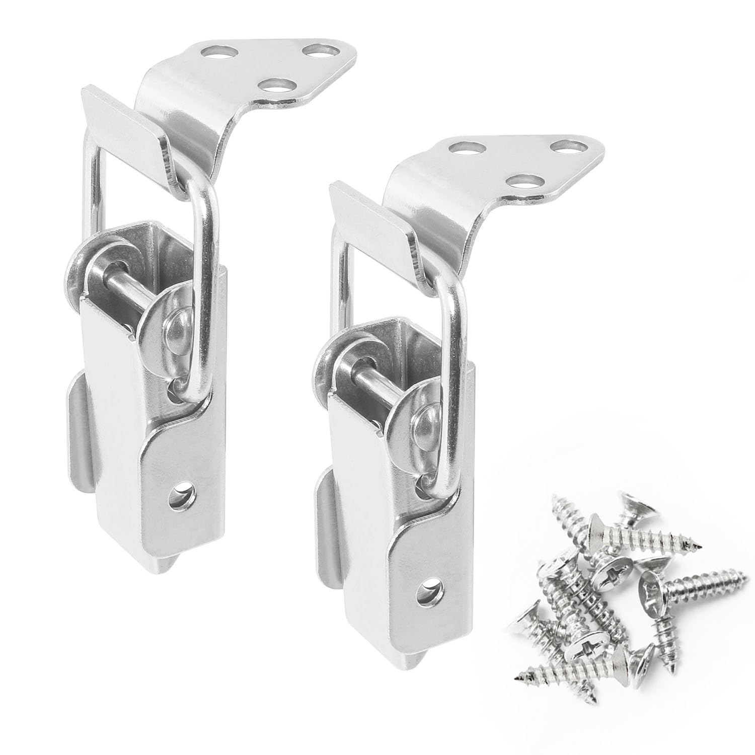 Buy LANMOK 12 Sets Spring Loaded Toggle Latches Stainless Steel Catch Clamp Clips Furniture Hardware Toggle Switch Hasp Clamps For Case Toolbox Drawer Chest Trunk Cabinet Closet Lockers