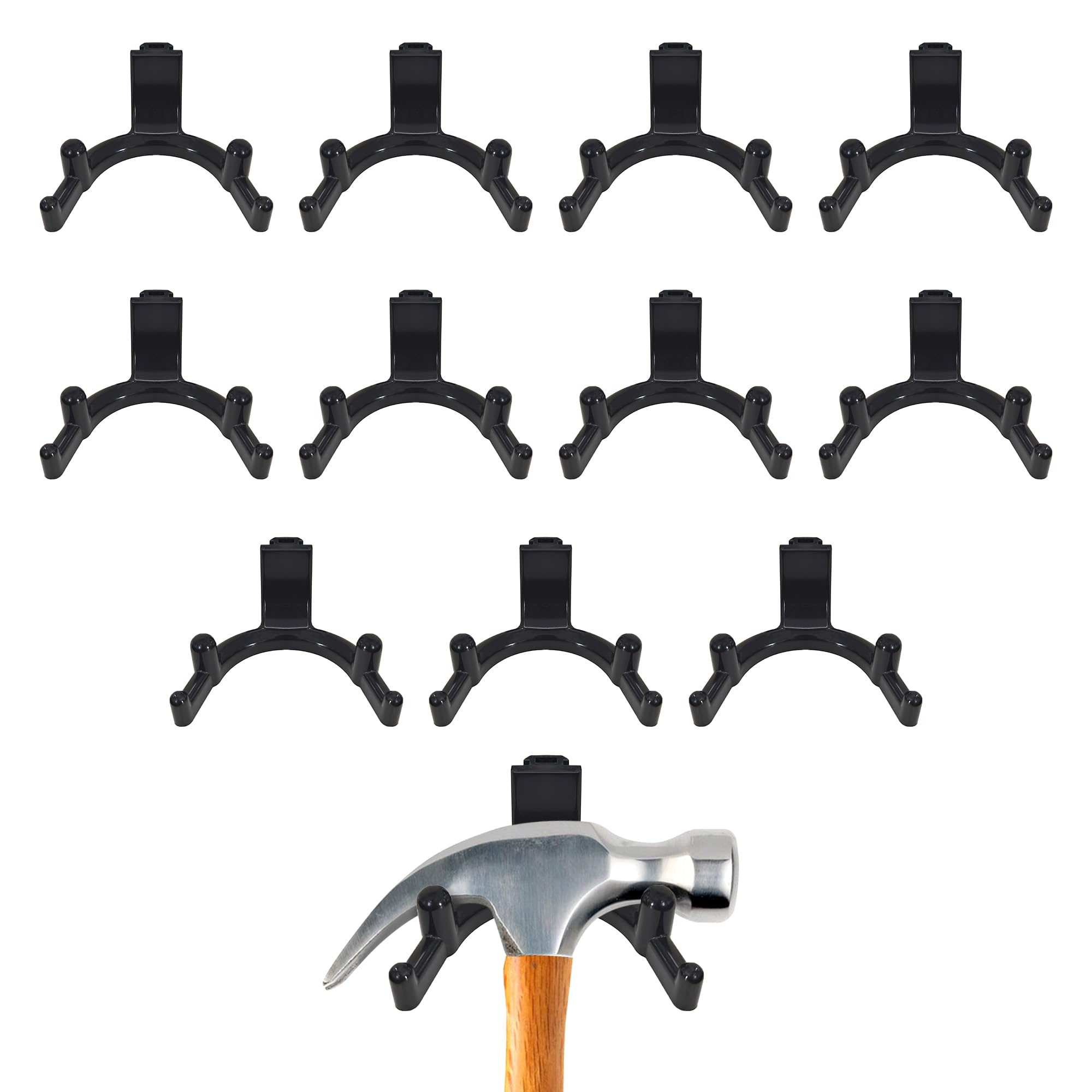 LITGURU Tool Hook for Lifetime Shed Accessories: 12 Pcs ABS Storage Shed Hooks for Electric Hand Gardening Tools - Does Not Work on Horizontal Siding