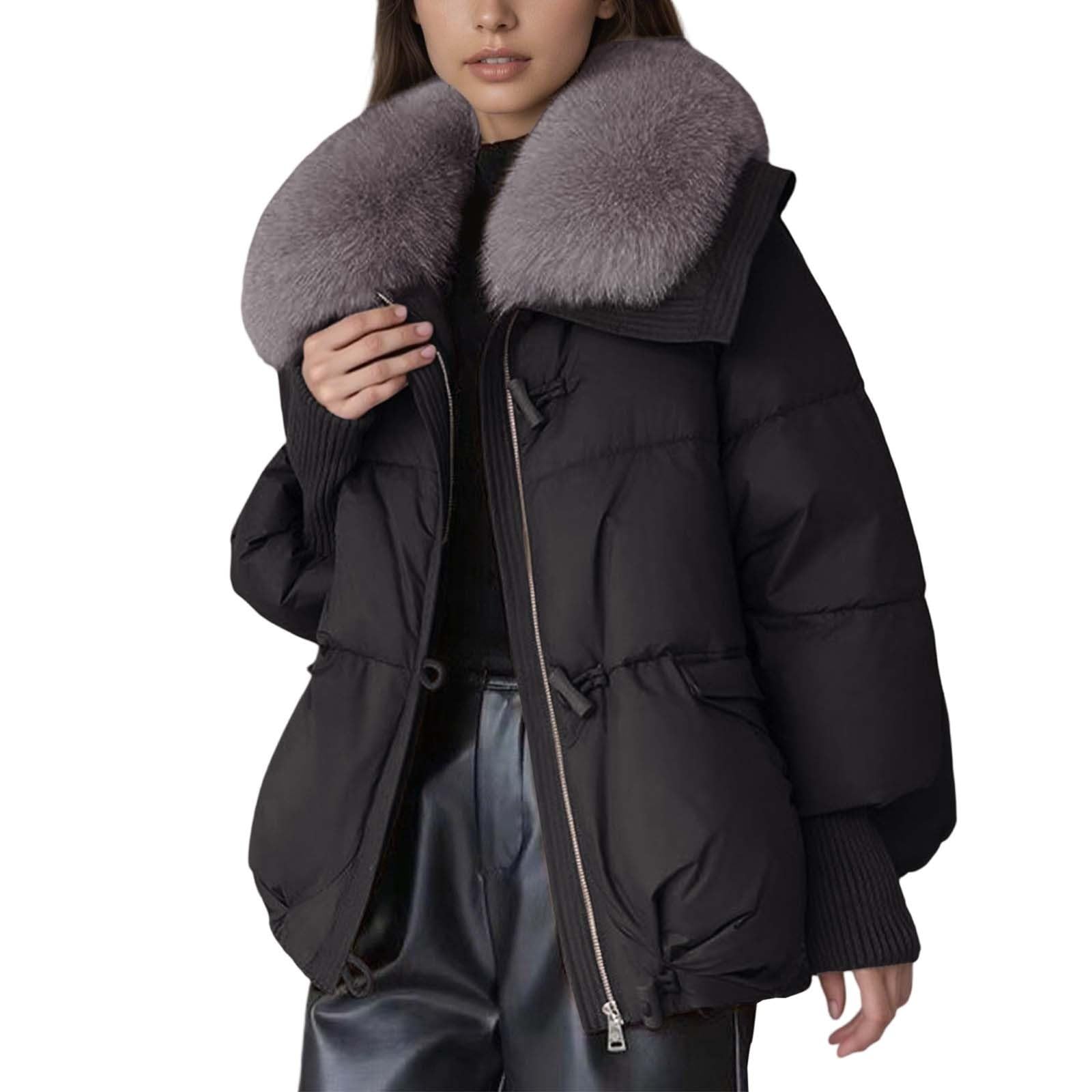Chaqueta Mujer Abrigo Entretiempo Invierno Cazadora Plumiferos，Elegante para Mujer con Aislamiento y Cuello Ideal para Invierno y Uso Diario